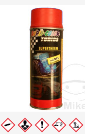 Spray d'échappement rouge 400ml, résistance 300°C mat - JM