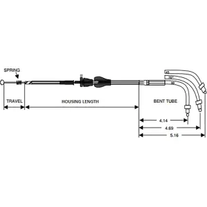 Stainless Braided Idle Cable - Silver, Unfinished - 06510171