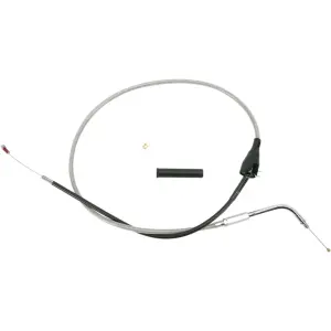Stainless Braided Idle Cable - Silver, Unfinished - 06510173