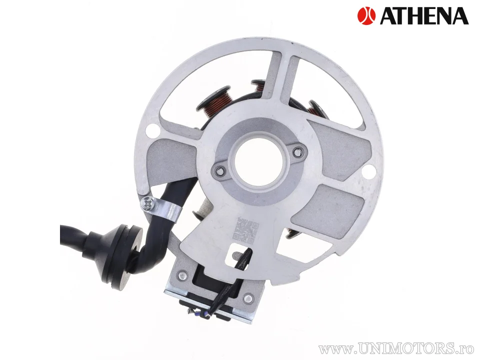 Stator / bobină de inducție / aprindere, 1 conector cu trei pini + 3 fire - Athena