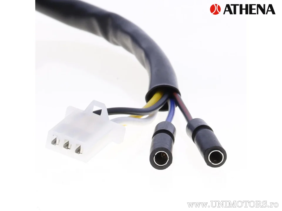 Stator / iskrownik / aprindere, 1 conector cu trei pini + 2 fire - Athena