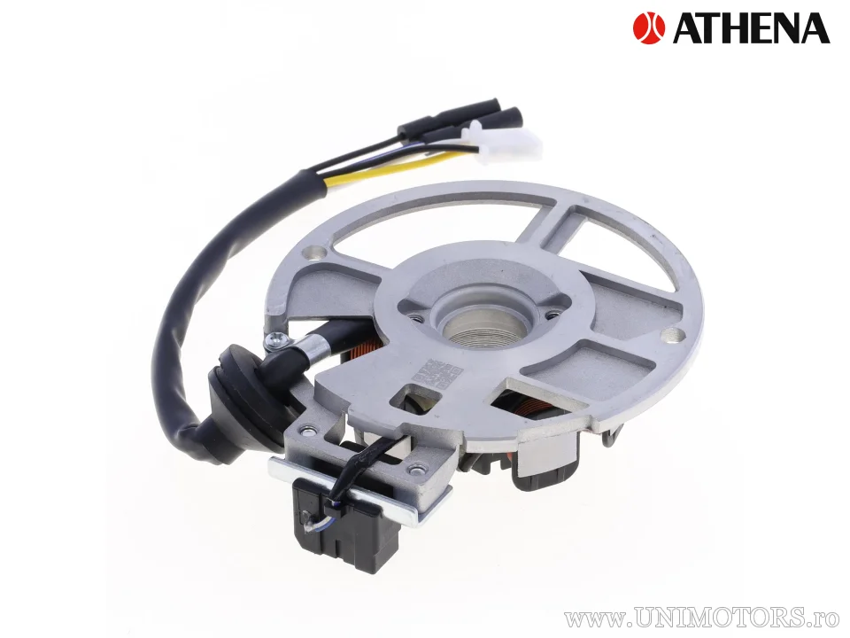 Stator / iskrownik / aprindere, 1 conector cu trei pini + 2 fire - Athena