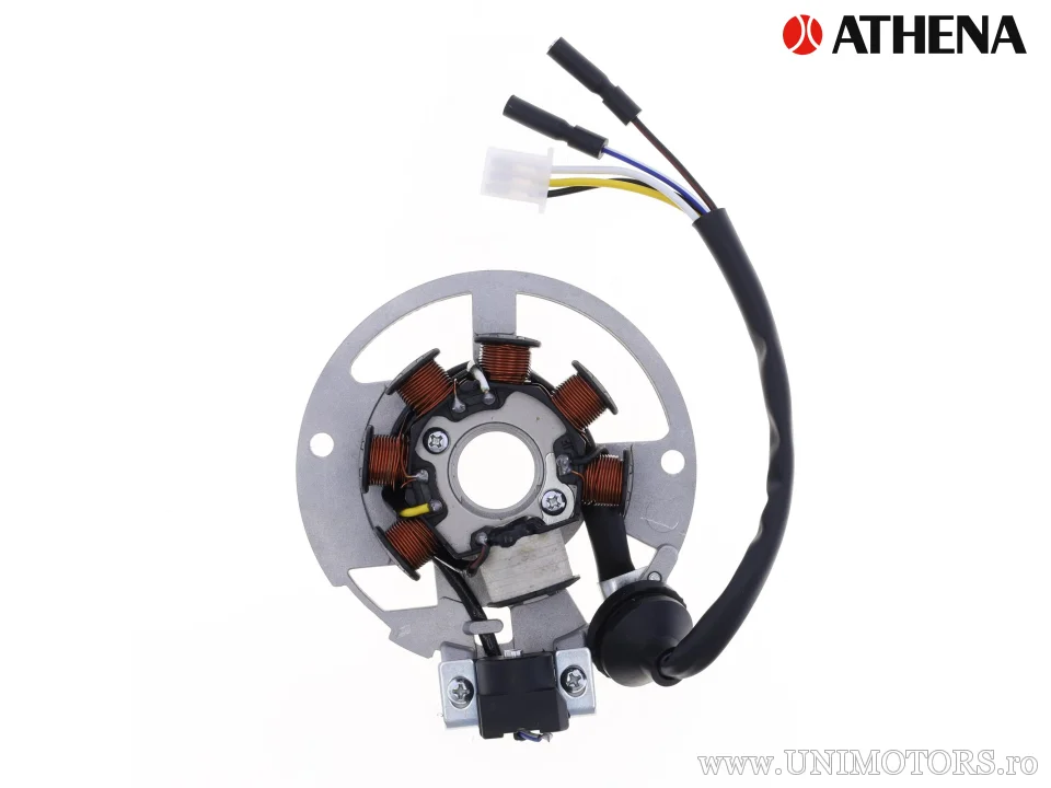 Stator / iskrownik / aprindere, 1 conector cu trei pini + 2 fire - Athena