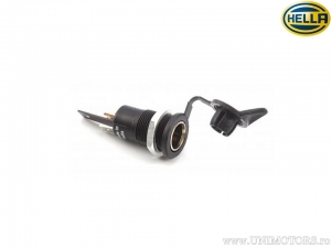 Steckdose mit Kappe - Befestigung durch Verbindungsmutter mit Installationsdurchmesser: 18,5 mm - Hella