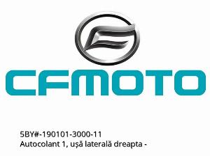 Sticker 1, right side door - 5BY#-190101-3000-11 - CFMOTO