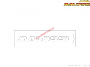 Sticker (abtibild) "Malossi" 14cm - alb - Malossi