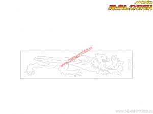 Sticker (afbeelding) "Malossi Lion" 23cm / rechts - wit - Malossi