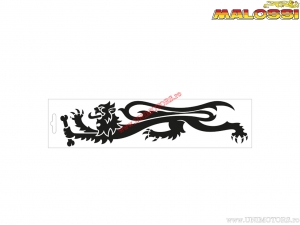 Sticker (decal) "Malossi Lion" 23x5.3cm / left - black - Malossi