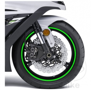 Sticker roata - banda reflectorizanta verde 7 mm - JM