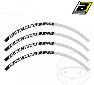 Sticker roata - RACING gri - JM