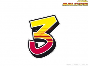 Stickers (stickers) "3" ENKO4 14x19cm - 2 stuks - Malossi