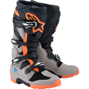 Stiefel Tech 7 Enduro - Schwarz, Fluoreszierendes Orange, Warmgrau - Erwachsene - 34103441