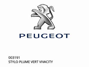 STYLO PLUME VERT VIVACITY - 003191 - Peugeot