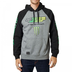 Sudadera casual con capucha Fox Monster Pro Circuit Fleece [Gris]: Talla - 2X