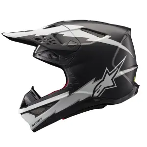 Supertech M10 Ampress Helm - Zwart, Mat, Wit - Volwassene - S - 01108353