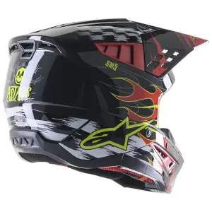 Supertech M5 Rash Helm - Zwart, Glanzend, Rood - Volwassene - L - 01108450