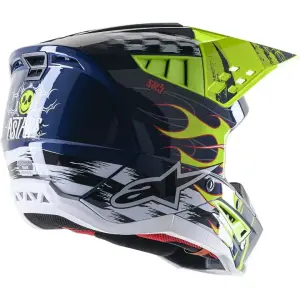 Supertech M5 Rash Helmet - Gloss, White, Fluorescent Yellow, Dark Blue - Adult - XL - 01108445