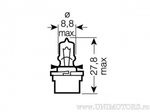 Support d'ampoule à base brune B10D 12V 3W - Osram