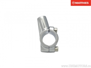 Support de miroir chromé M10x1.25mm filetage à gauche pour guidon 7/8" (22mm) - JM