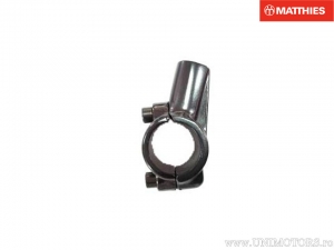 Support de miroir noir M10x1.25mm filetage à gauche pour guidon 7/8" (22mm) - JM