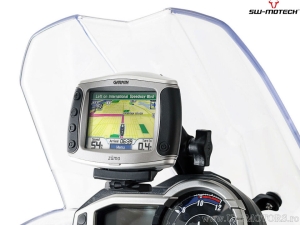 Supporto GPS cockpit con QUICK-LOCK e colore nero - Triumph Tiger 800/800 XC / XR ('10-'17) - SW-Motech