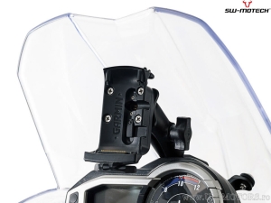 Supporto GPS cockpit con QUICK-LOCK e colore nero - Triumph Tiger 800/800 XC / XR ('10-'17) - SW-Motech