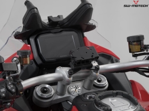 Supporto GPS manubrio con QUICK-LOCK e colore nero - Ducati Multistrada V4 ('20-) - SW-Motech