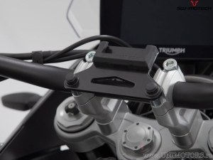 Supporto GPS manubrio con QUICK-LOCK e colore nero - modelli Honda / Suzuki / Triumph - SW-Motech