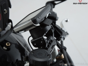 Supporto GPS per manubrio con QUICK-LOCK e colore nero - Triumph Speed Triple 1050 ('10-) - SW-Motech