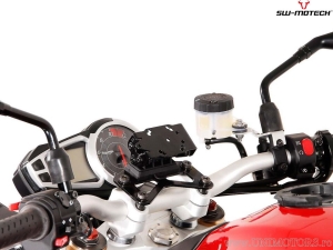 Supporto GPS per manubrio con QUICK-LOCK e colore nero - Triumph Speed Triple 1050 ('10-) - SW-Motech