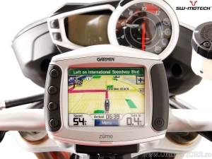 Supporto GPS per manubrio con QUICK-LOCK e colore nero - Triumph Speed Triple 1050 ('10-) - SW-Motech