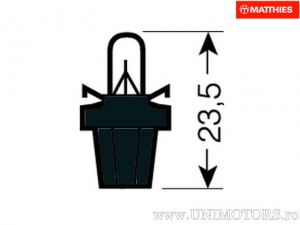 Supporto lampadina con base nera T5 B8.5D JMP 12V 1.2W - JM
