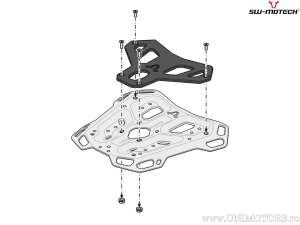 Supporto topcase ADVENTURE-RACK - materiale: alluminio - colore: nero - Ducati Multistrada V4 ('20-) - SW-Motech