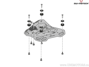 Supporto topcase STREET-RACK - materiale: alluminio - colore: nero - modelli Suzuki GSF / GSX - SW-Motech
