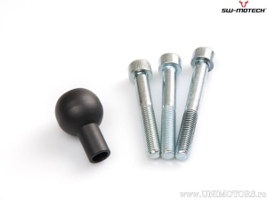 Supporto universale per GPS, fotocamera, GoPro - sfera nera 1" per vite M8 - SW-Motech
