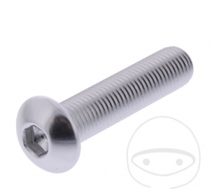Surub cap bombat Pro Bolt M10 x 1.25 x 45 mm aluminiu argintiu - JM