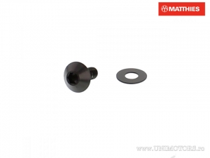 Surub cap bombat Pro Bolt M5 x 0.80 x 12 mm inox A4 negru - JM