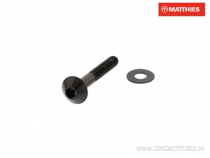 Surub cap bombat Pro Bolt M5 x 0.80 x 35 mm inox A4 negru - JM