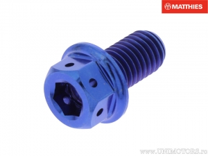 Surub cap hexagonal dual Pro Bolt M8 x 1.25 x 15 mm titan Racing albastru - JM