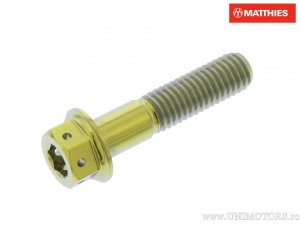 Surub cap hexagonal dual Pro Bolt M8 x 1.25 x 35 mm titan Racing auriu - JM