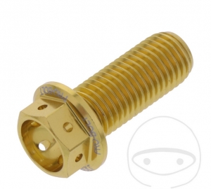 Surub cap hexagonal Pro Bolt M10 x 1.25 x 25 mm aluminiu Racing auriu - JM