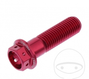 Surub cap hexagonal Pro Bolt M10 x 1.25 x 35 mm aluminiu Racing rosu - JM