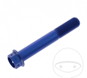 Surub cap hexagonal Pro Bolt M10 x 1.25 x 65 mm aluminiu Racing albastru - JM