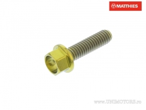 Surub cap hexagonal Pro Bolt M4 x 0.70 x 15 mm titan auriu - JM