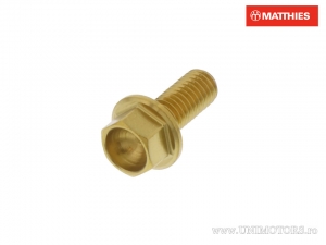 Surub cap hexagonal Pro Bolt M5 x 0.8 x 12 mm inox A4 auriu - JM