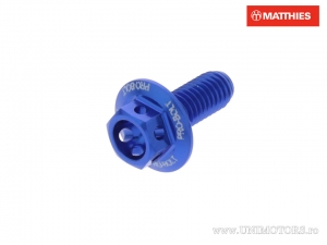Surub cap hexagonal Pro Bolt M5 x 0.80 x 12 mm aluminiu Racing albastru - JM