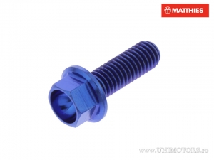 Surub cap hexagonal Pro Bolt M5 x 0.80 x 15 mm titan albastru - JM