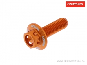 Surub cap hexagonal Pro Bolt M5 x 0.80 x 16 mm aluminiu Racing portocaliu - JM