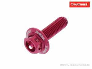 Surub cap hexagonal Pro Bolt M5 x 0.80 x 16 mm aluminiu Racing rosu - JM
