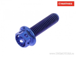 Surub cap hexagonal Pro Bolt M5 x 0.80 x 18 mm titan Racing albastru - JM
